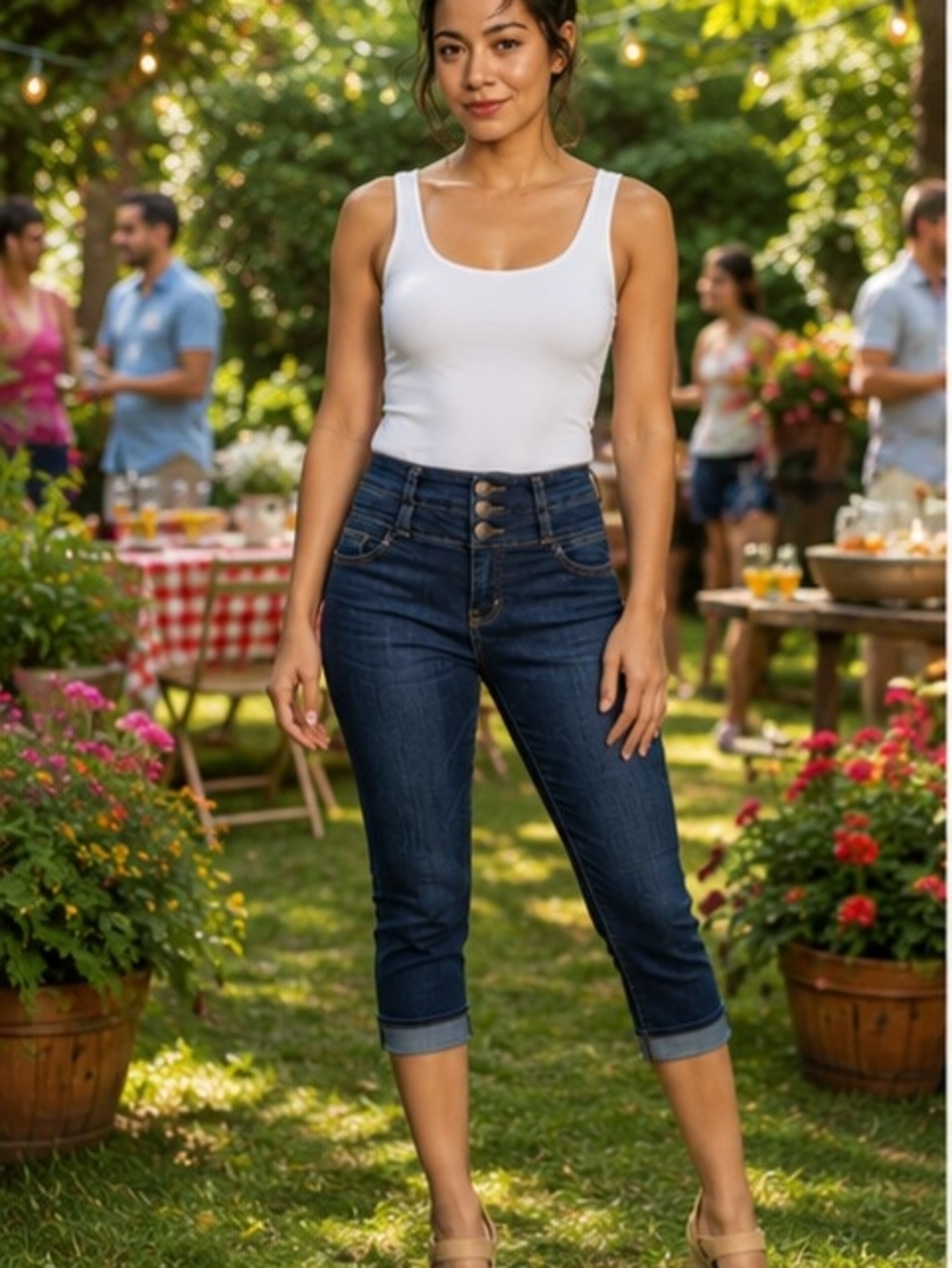 ✨️Wax Jean "Butt, I Love You" Cuffed Ankle Denim Jeans